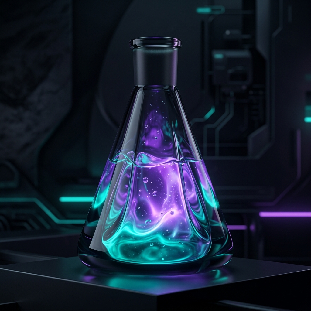 Mockup abstracto de Esencia Química